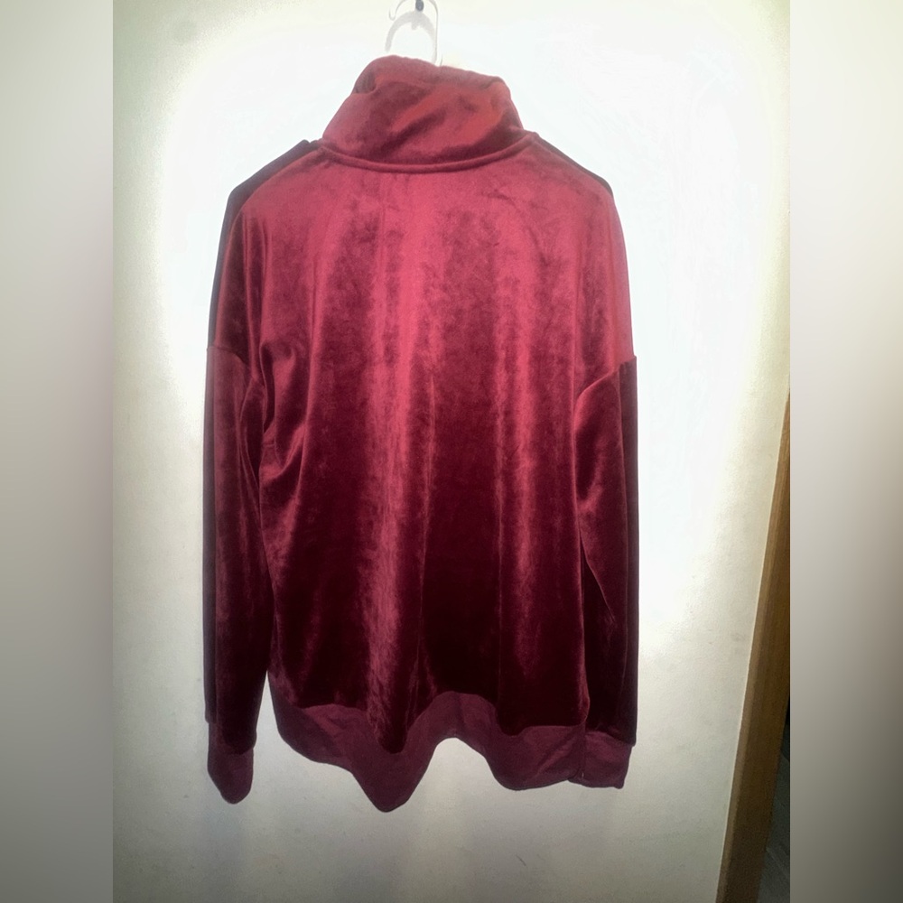C9 Champion Velvet Half Zip Burgundy Pull Over Size Large - Picture 3 of 6